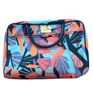 NICOLE MILLER TRAVEL & TOILETRY ORGANIZER COSMETICS BAG FLORAL PRINT